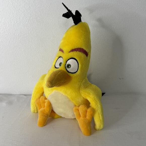 Angry Birds Chuck Yellow Bird Plush Stuffed Toy Commonwealth 2016 Rovio - Picture 1 of 7